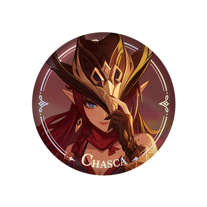 Genshin Impact PV Series badge featuring Chasca character design