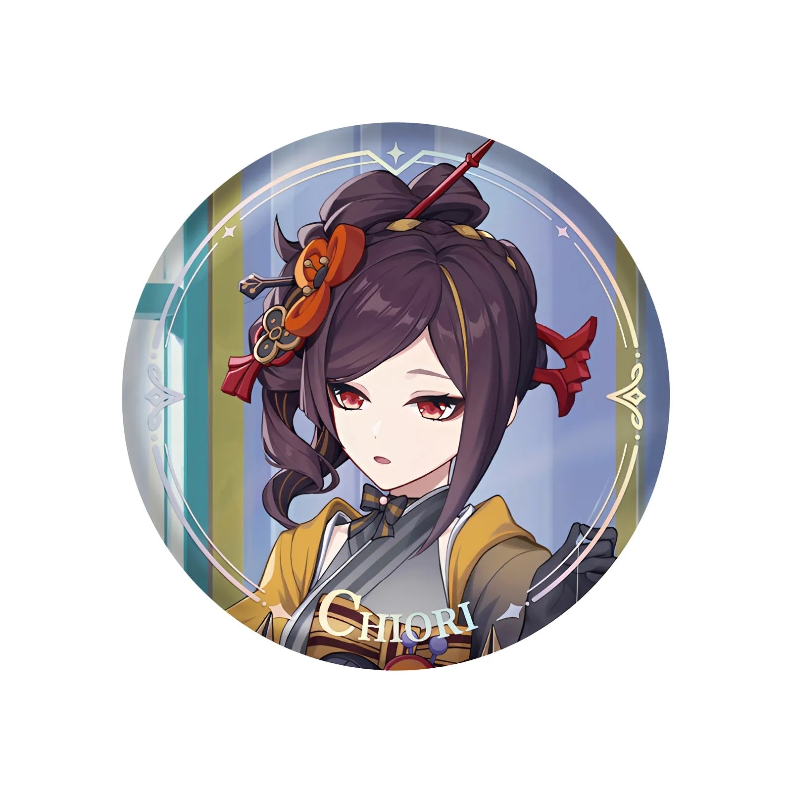 Genshin Impact PV Series badge featuring Chiori character design