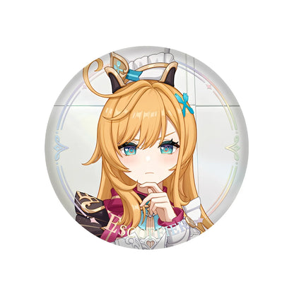 Genshin Impact PV Series badge featuring Escoffier character design