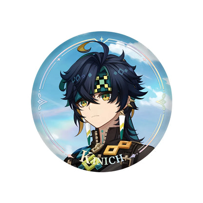 Genshin Impact PV Series badge featuring Kinich character design