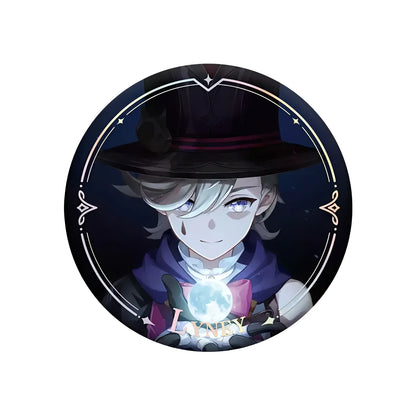 Genshin Impact PV Series badge featuring Lyney character design
