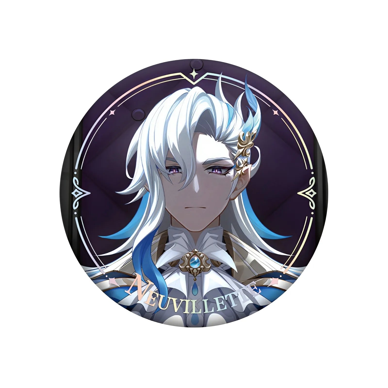 Genshin Impact PV Series badge featuring Neuvillette character design