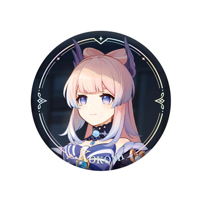 Genshin Impact PV Series badge featuring Sangonomiya Kokomi character design