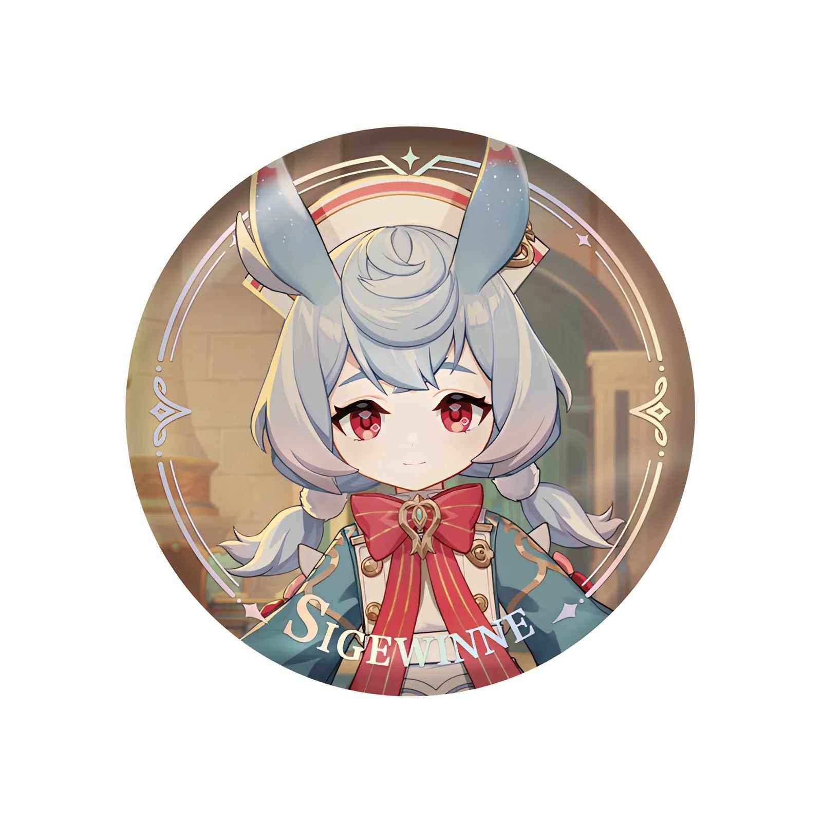 Genshin Impact PV Series badge featuring Sigewinne character design