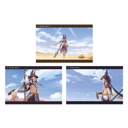 Genshin Impact PV Series photo cards featuring Cyno character artwork