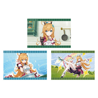 Genshin Impact PV Series photo cards featuring Escoffier character artwork
