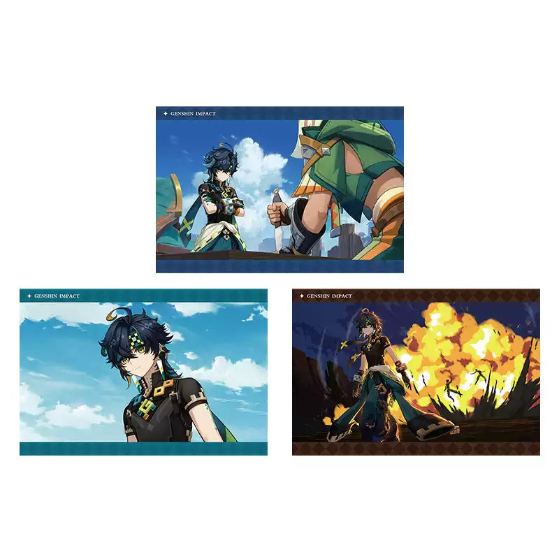 Genshin Impact PV Series photo cards featuring Kinich character artwork