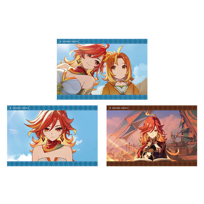 Genshin Impact PV Series photo cards featuring Mavuika character artwork