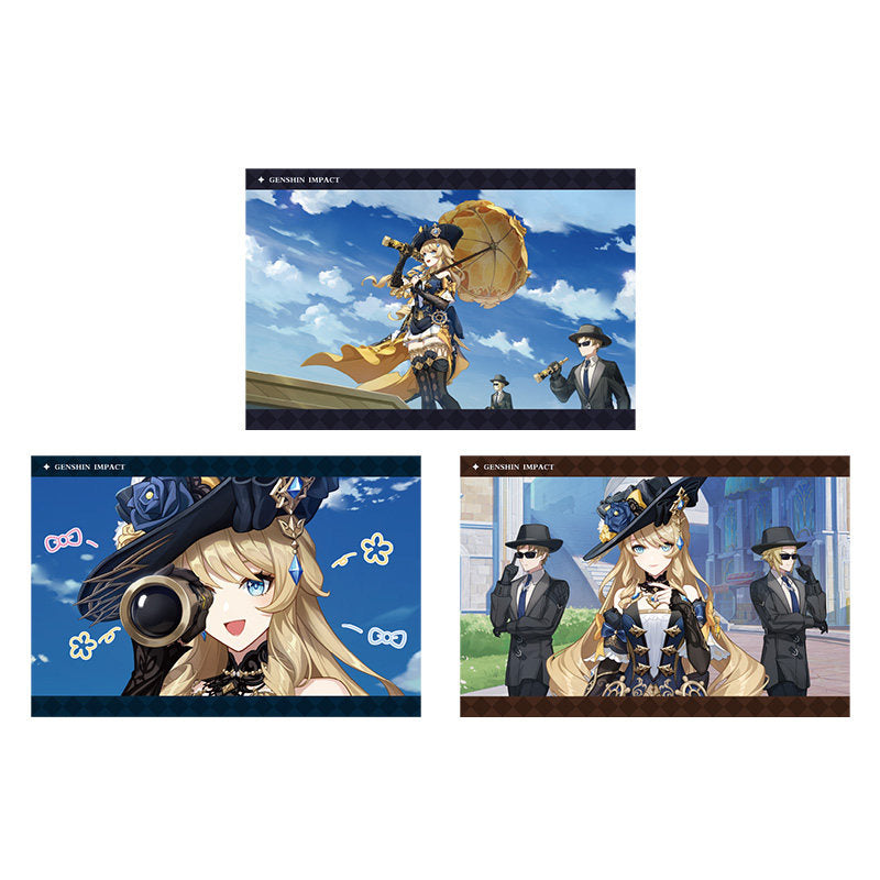 Genshin Impact PV Series photo cards featuring Navia character artwork