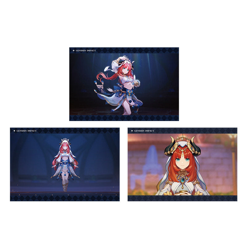 Genshin Impact PV Series photo cards featuring Nilou character artwork