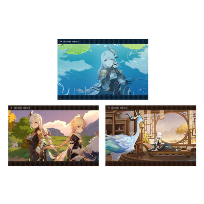 Genshin Impact PV Series photo cards featuring Shenhe character artwork