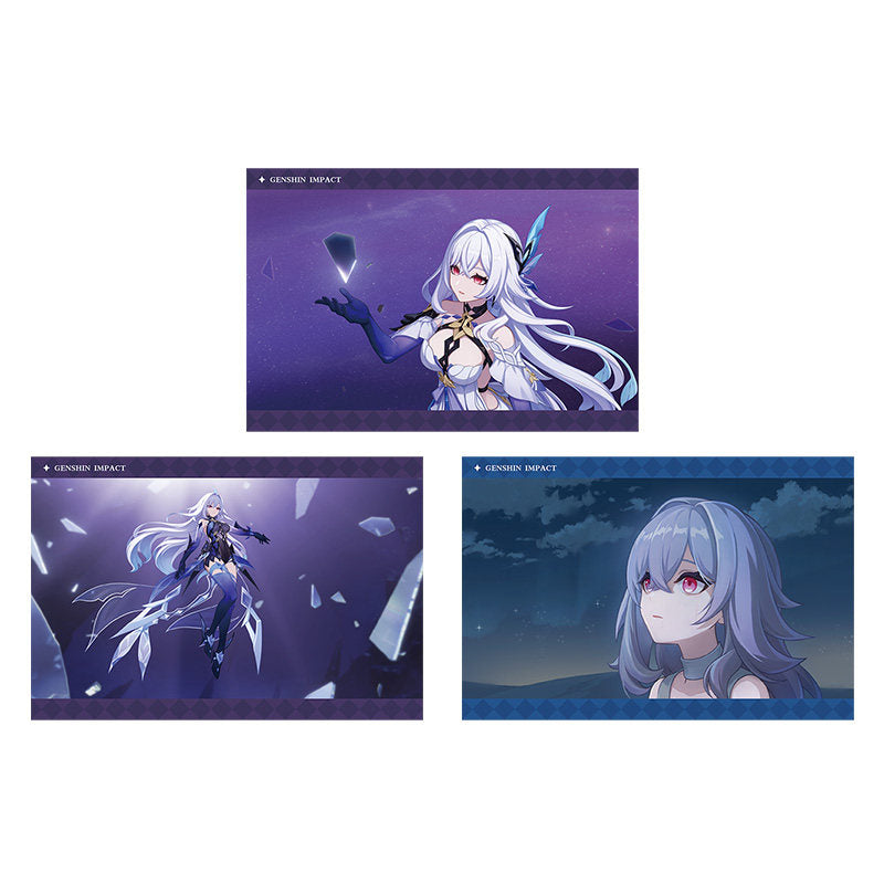 Genshin Impact PV Series photo cards featuring Skirk character artwork
