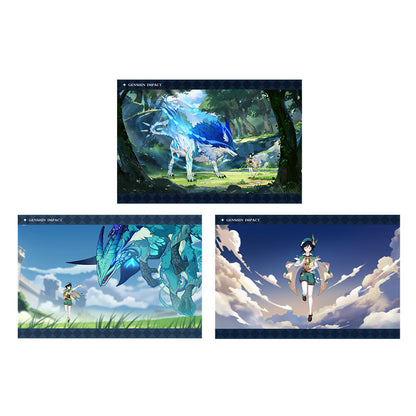 Genshin Impact PV Series photo cards featuring Venti character artwork