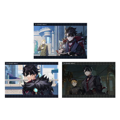 Genshin Impact PV Series photo cards featuring Wriothesley character artwork