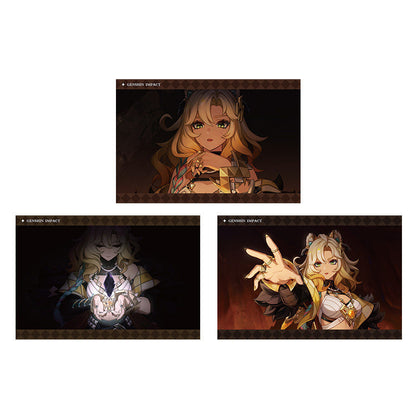 Genshin Impact PV Series photo cards featuring Xilonen character artwork