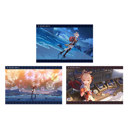 Genshin Impact PV Series photo cards featuring Yoimiya character artwork