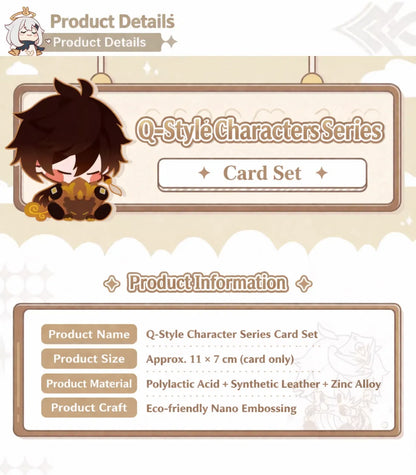 Genshin Impact Q-style character card holder product details size material specifications information chart