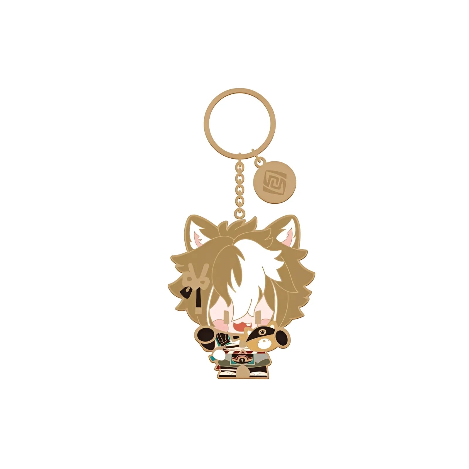 Genshin Impact Q-Style Character Series metal charm Gorou chibi design zinc alloy keychain charm