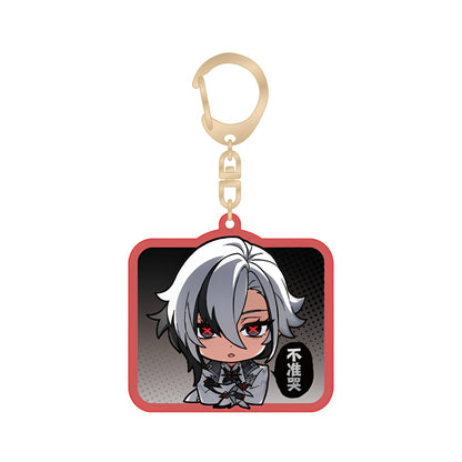 Genshin Impact Q Version Acrylic Keychain Fatui Series Arlecchino chibi expression keychain