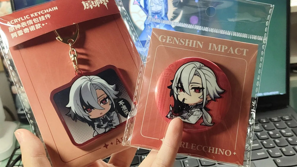 Genshin Impact Q Version Acrylic Keychain Fatui Series