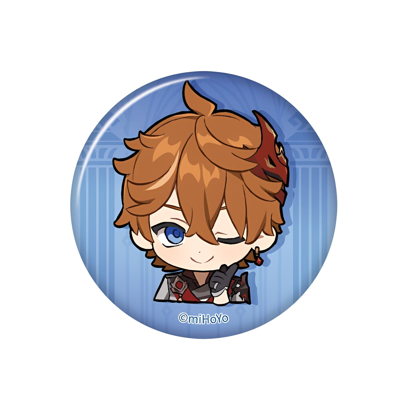 Genshin Impact Q Version Badge Fatui Series Tartaglia chibi expression pin