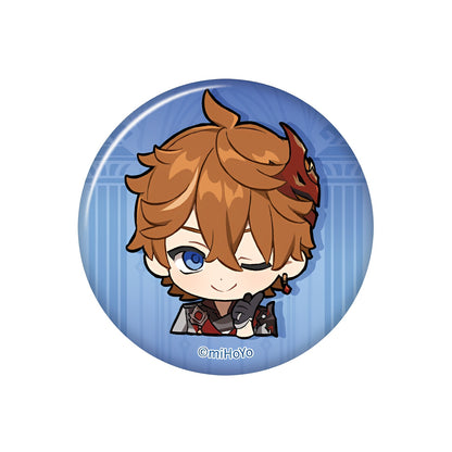 Genshin Impact Q Version Badge Fatui Series Tartaglia chibi expression pin