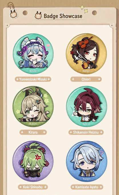 Genshin Impact Q Version Expression Badge Series Inazuma badge display overview