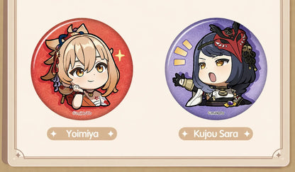 Genshin Impact Q Version Expression Badge Series tinplate badge material detail