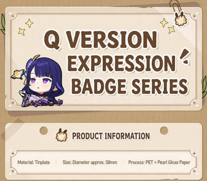 Genshin Impact Q Version Expression Badge Series pearl gloss finish detail