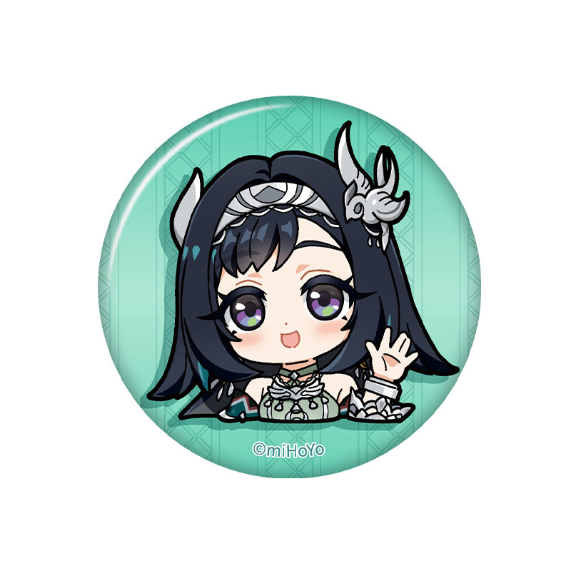 Genshin Impact Q Version Expression Badge Series Liyue Lan Yan chibi badge pearl gloss finish