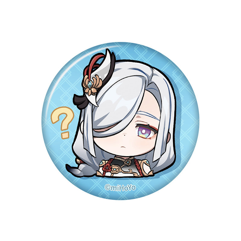 Genshin Impact Q Version Expression Badge Series Liyue Shenhe chibi badge pearl gloss finish