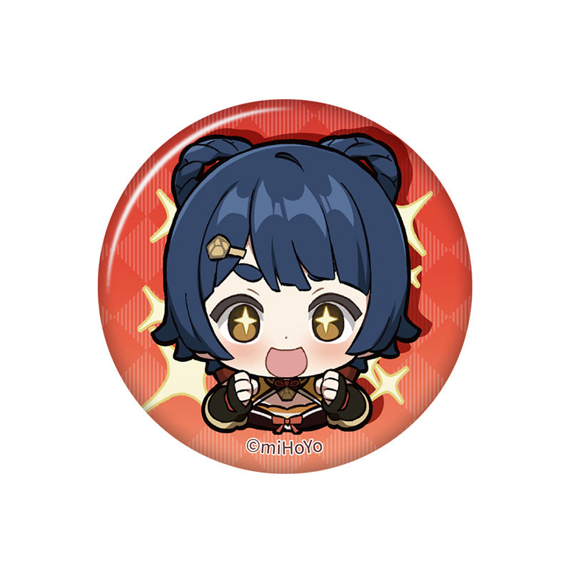 Genshin Impact Q Version Expression Badge Series Liyue Xiangling chibi badge pearl gloss finish