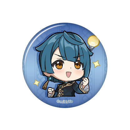 Genshin Impact Q Version Expression Badge Series Liyue Xingqiu chibi badge pearl gloss finish