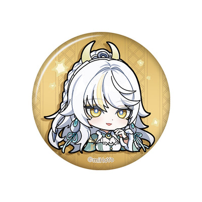 Genshin Impact Q Version Expression Badge Series Liyue Zibai chibi badge pearl gloss finish