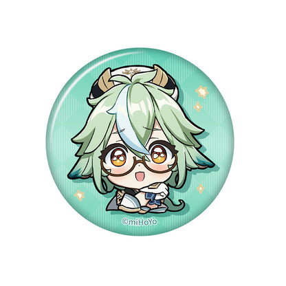 Genshin Impact Q Version Expression Badge Series Mondstadt Sucrose chibi badge pearl gloss finish