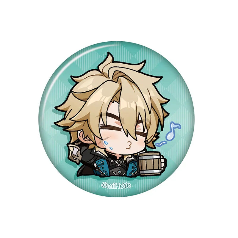 Genshin Impact Q Version Expression Badge Series Mondstadt Varka chibi badge
