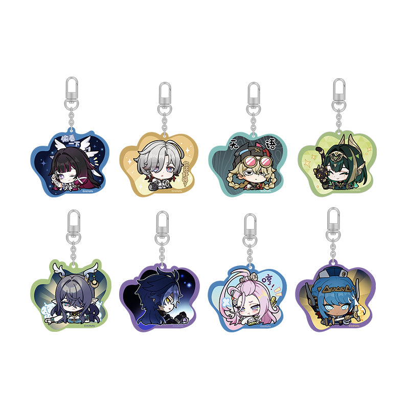 Genshin Q Version Expression Series acrylic keychain collection official merchandise featuring chibi characters