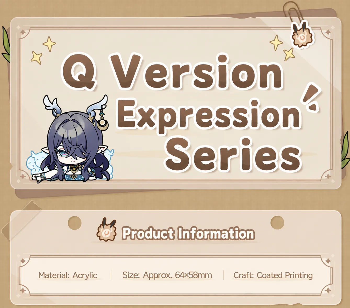 Genshin Q Version Expression Series acrylic keychain character display official merchandise
