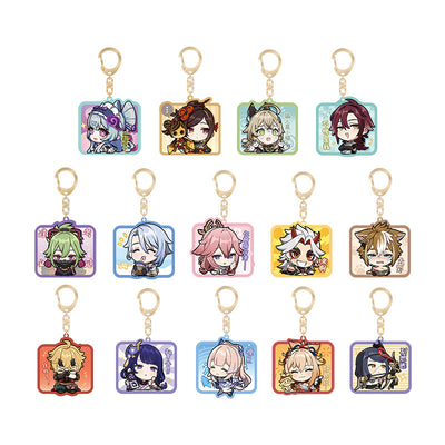 Genshin Q Version Expression Series Inazuma acrylic keychain collection featuring chibi character designs