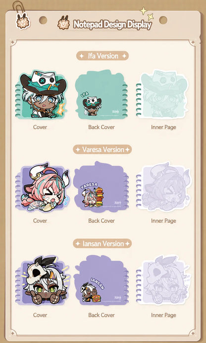 Genshin Q Version Expression Series spiral notepad character lineup featuring Natlan characters