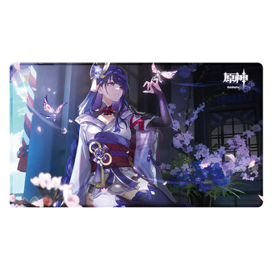 Genshin Impact Raiden Shogun badge tinplate material glossy finish detail close up official merchandise