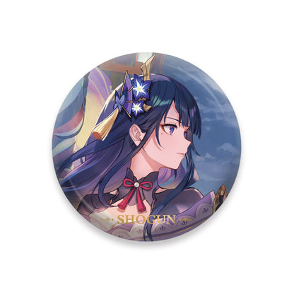 Genshin Impact Raiden Shogun character badge anime collectible pin
