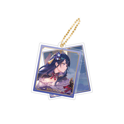 Genshin Impact Raiden Shogun rotating double-sided acrylic keychain