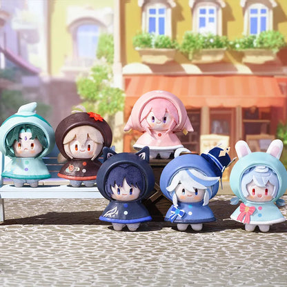 Genshin Impact Rainy Fun Series Plush Keychain Character Collection