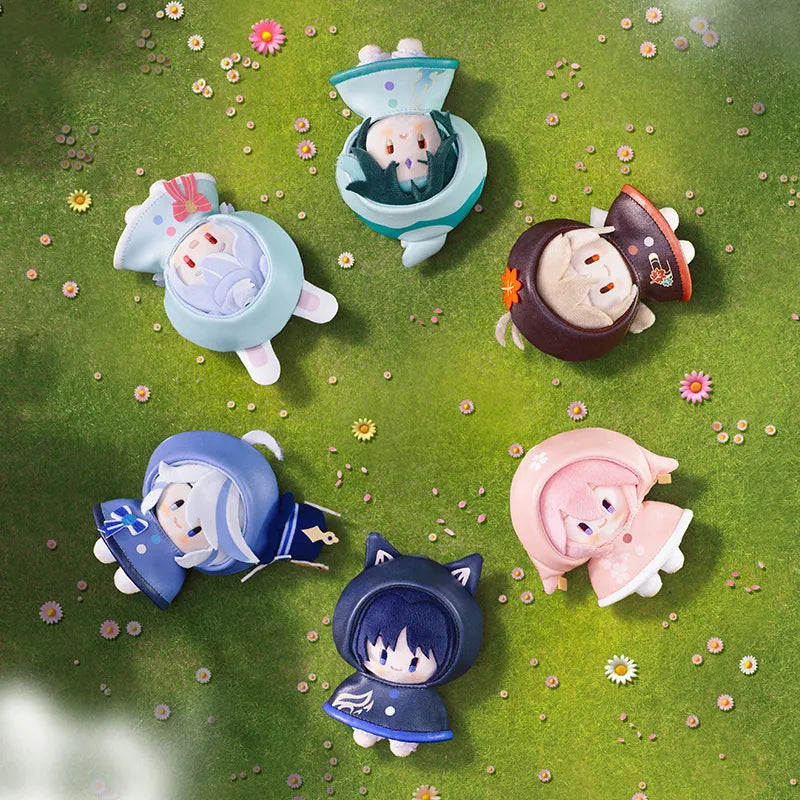 Genshin Impact Rainy Fun Plush Keychains Featuring Popular Characters