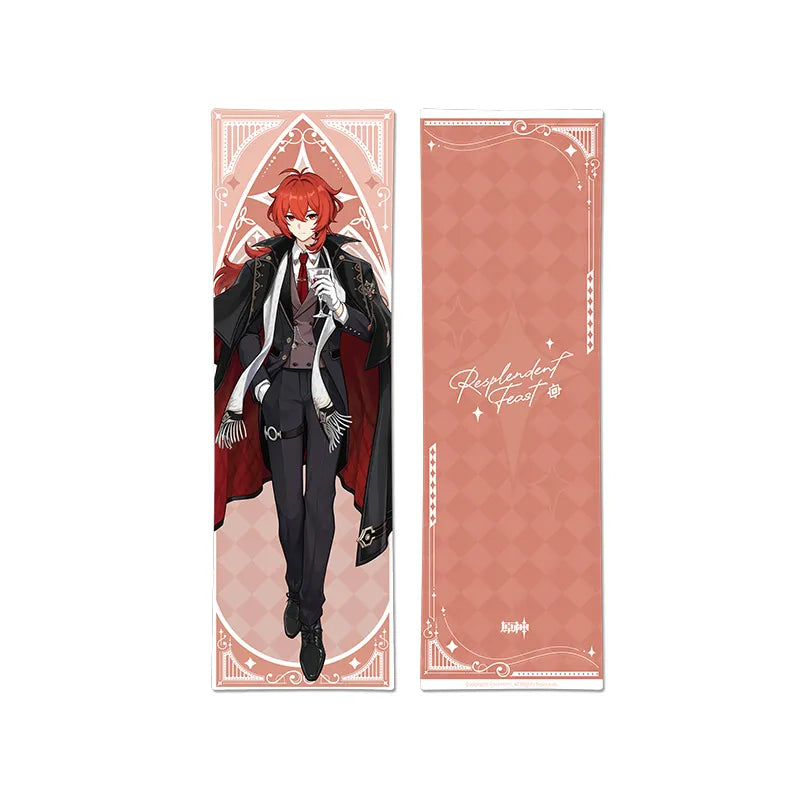 Genshin Impact Diluc Resplendent Feast character body pillow featuring elegant formalwear themed artwork and full body design