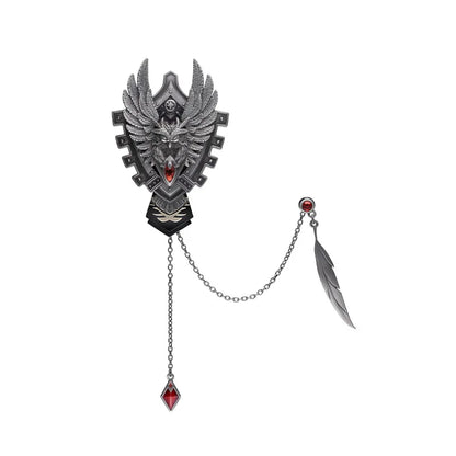 Genshin Impact Diluc movable metal emblem from the Resplendent Feast series