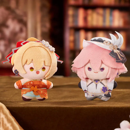 Genshin Impact Resplendent Feast plush collectibles showcase with embroidered character details