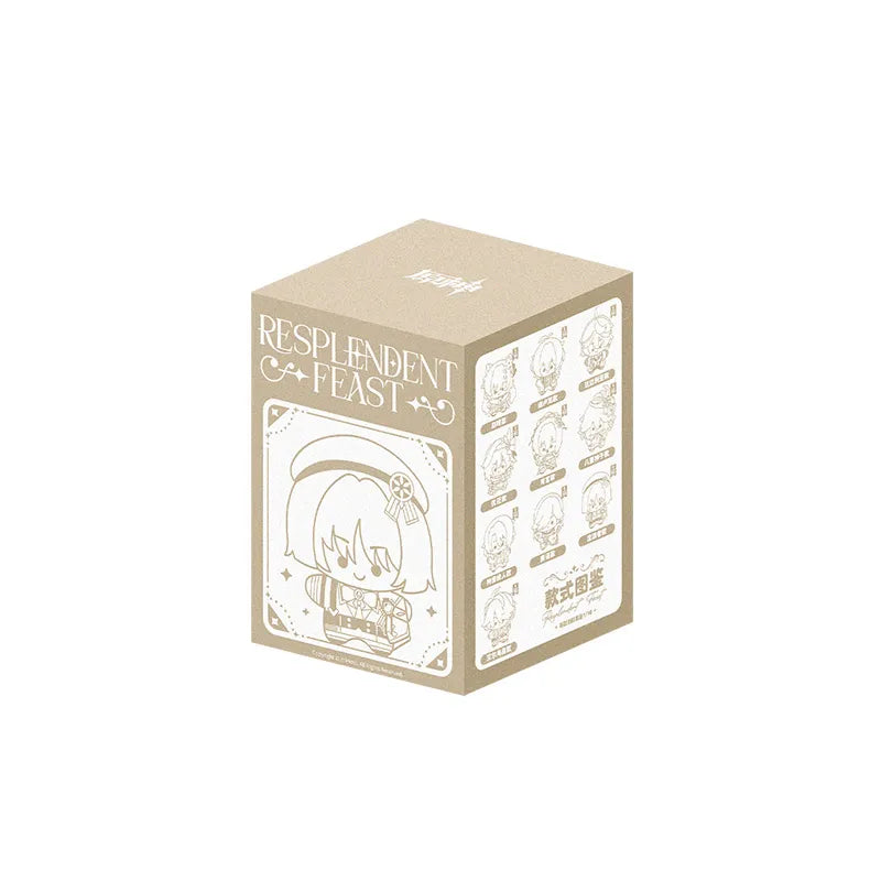 Genshin Impact Resplendent Feast single plush keychain blind box packaging