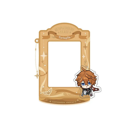 Genshin Impact Tartaglia Resplendent Feast magnetic acrylic photo frame standee with removable chibi accessories